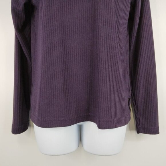 North Face Tekware Technology Top Quarter Zip Sweater Purple Size Medium - Picture 3 of 9